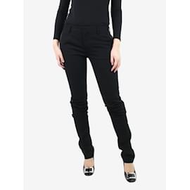 Saint Laurent-Pantalón negro slim fit de lana - talla UK 10-Negro
