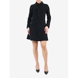 Autre Marque-Schwarzes Kleid mit halblangem Reißverschluss und Taschen – Größe UK 10-Schwarz