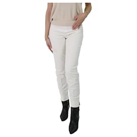 Emilio Pucci-White cotton trousers - size UK 8-White