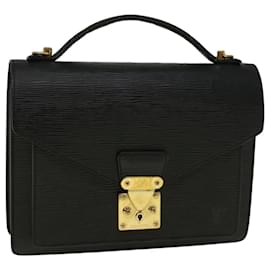 Louis Vuitton-LOUIS VUITTON Epi Monceau Hand Bag Black M52122 LV Auth 58866-Black