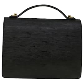 Louis Vuitton-LOUIS VUITTON Epi Monceau Hand Bag Black M52122 LV Auth 58866-Black