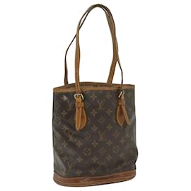 Louis Vuitton-LOUIS VUITTON Monogram Bucket PM Shoulder Bag M42238 LV Auth 57472-Monogram