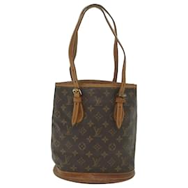 Louis Vuitton-LOUIS VUITTON Monogram Bucket PM Shoulder Bag M42238 LV Auth 57472-Monogram