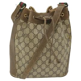 Gucci-Borsa a tracolla GUCCI GG Supreme Web Sherry Line Beige Rosso 41 02 034 auth 58704-Rosso,Beige