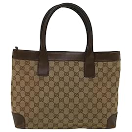 Gucci-GUCCI GG Canvas Hand Bag Beige 002 1119 002113 auth 59068-Beige