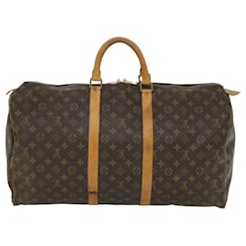 Louis Vuitton-Louis Vuitton Monograma Keepall 55 Boston Bag M41424 LV Auth ep2018-Monograma