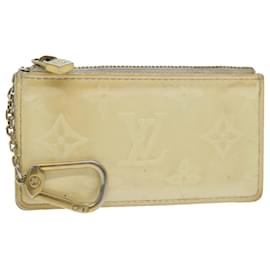 Louis Vuitton-LOUIS VUITTON Monogram Vernis Pochette Cles Coin Purse Pearl M91348 Auth ki3701-Other