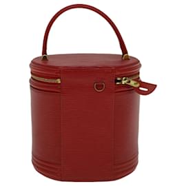 Louis Vuitton-LOUIS VUITTON Epi Cannes Bolsa de mão vermelha M48037 Autenticação de LV 59078-Vermelho