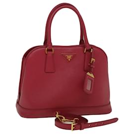 Prada-PRADA Handtasche aus Safiano-Leder 2weg Pink Auth 57343-Pink
