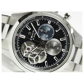 Zénith-ZENITH Chrono Master opened 39.5 MM black Dial 03.3300.3604/21.M3300 Genuine goods Mens-Silvery