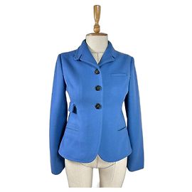 Miu Miu Coats, Outerwear Blue