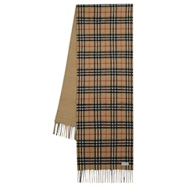 Burberry-Mu Vintage Check Scarf - Burberry - Cashmere - Archive Beige-Brown,Beige