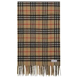 Burberry-Cachecol Mu Vintage Check - Burberry - Cashmere - Archive Beige-Bege