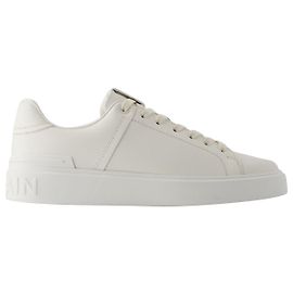 Baskets B-Court - Balmain - Cuir - Blanc Blanc