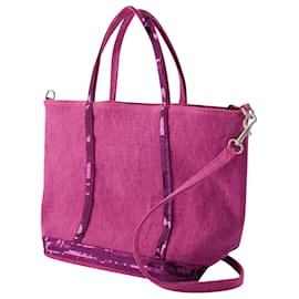 Vanessa Bruno-Cabas S Shopper-Tasche – Vanessa Bruno – Leinen – Pink Sorbet-Pink