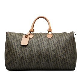 Dior Oblique Canvas Boston Bag Brown