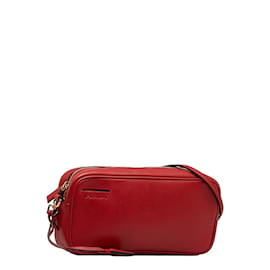 Prada-Prada Saffiano Leather Crossbody Bag Leather Crossbody Bag BT0077 in Good condition-Red