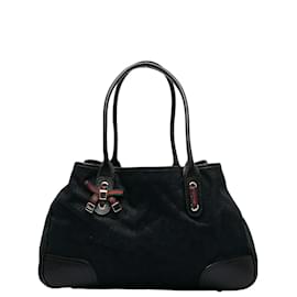 Gucci-GG Canvas Princy Tote Bag 163805-Black