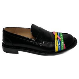 Mocassini JW Anderson in pelle nera Nero Multicolore