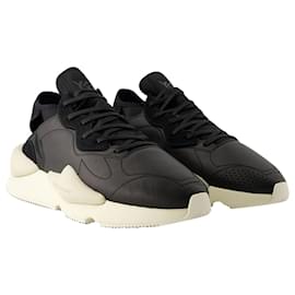 Y3-Kaiwa Sneakers - Y-3 - Leather - Black-Black