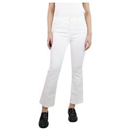 Frame Denim-Calça jeans flare branca de cintura alta - tamanho UK 12-Branco