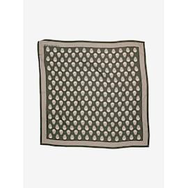 Alexander Mcqueen-Green skull printed scarf-Green