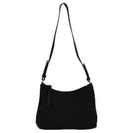 Prada-PRADA Shoulder Bag Nylon Black Auth bs8768-Black