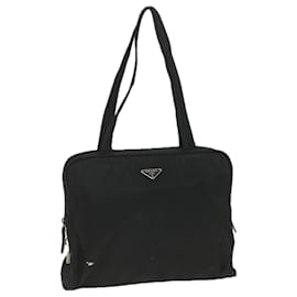 Prada-PRADA Shoulder Bag Nylon Black Auth ac2384-Black