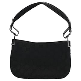 Gucci-gucci GG Canvas Shoulder Bag black 001 3193 002113 auth 58479-Black