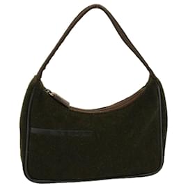 Prada-PRADA Shoulder Bag Wool Khaki Auth 58202-Khaki