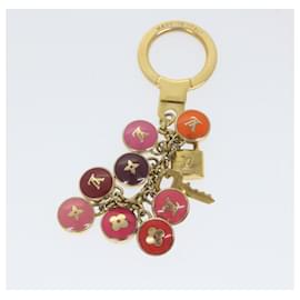 Louis Vuitton-LOUIS VUITTON Porte Cles Bastille Charm Gold Multicolor M65646 LV Auth 58517-Multiple colors,Golden