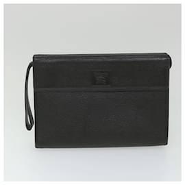 Autre Marque-Burberrys Nova Check Clutch Bag Leather 3Set Black Red Beige Auth ac2312-Black,Red,Beige