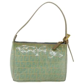 Fendi-FENDI Zucchino Canvas Borsa a mano Canvas rivestito Azzurro Aut 56491-Blu chiaro