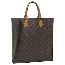Louis Vuitton-LOUIS VUITTON Monogram Sac Plat Hand Bag M51140 LV Auth yk9149-Monogram