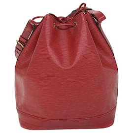 Louis Vuitton-LOUIS VUITTON Epi Noe Bolsa de Ombro Vermelho M44007 Autenticação de LV 57014-Vermelho