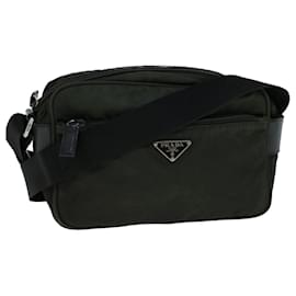 Prada-PRADA Shoulder Bag Nylon Green Auth ac2360-Green