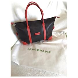 Longchamp-Handtaschen-Schwarz,Rot