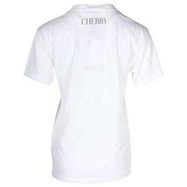 Ganni-T-shirt Ganni Harway avec imprimé cerises en coton blanc-Autre