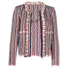 Iro-Iro Inland Tweed-Jacke aus mehrfarbiger Baumwolle-Mehrfarben