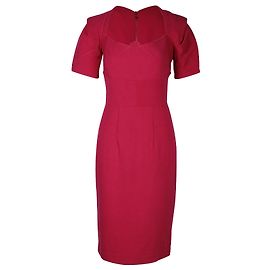Roland Mouret Midikleid aus rosa Wolle Pink