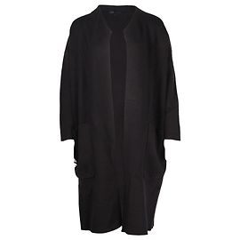 Lange offene Strickjacke von Maje aus schwarzem Acryl Schwarz