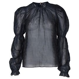 Top Ulla Johnson Aster em seda azul marinho Azul marinho