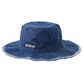 Jacquemus-Chapeau Bob Le Bob Artichaut - Jacquemus - Coton - Bleu Denim-Bleu