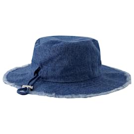 Jacquemus-Chapeau Bob Le Bob Artichaut - Jacquemus - Coton - Bleu Denim-Bleu