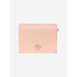 Gucci-Hellrosa GG-Geldbörse aus Leder-Pink