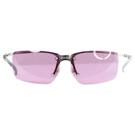 Chanel-Sonnenbrille mit violettem Visier-Lila