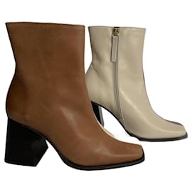 Autre Marque-ankle boots-Beige,Cammello