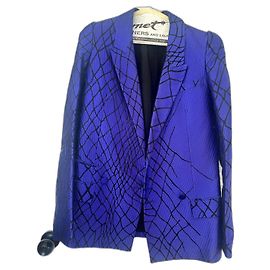 Blauer Laufstegblazer von Haider Ackermann Blau