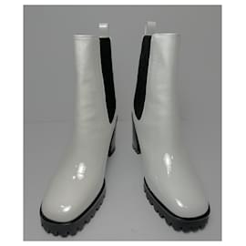 Longchamp-ankle boots-Bianco