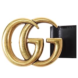 Gucci-Ceinture en cuir Gucci Brown GG Supreme et Marmont-Marron,Noir,Beige